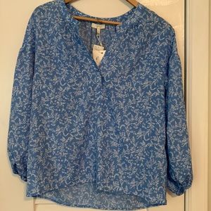 Joie cornflower blue top. NWT. 3/4 sleeves beautiful spring top!